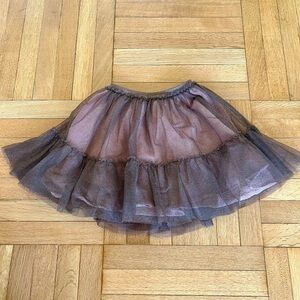 Zhoe & Tobiah Girls Tulle Bronze Skirt